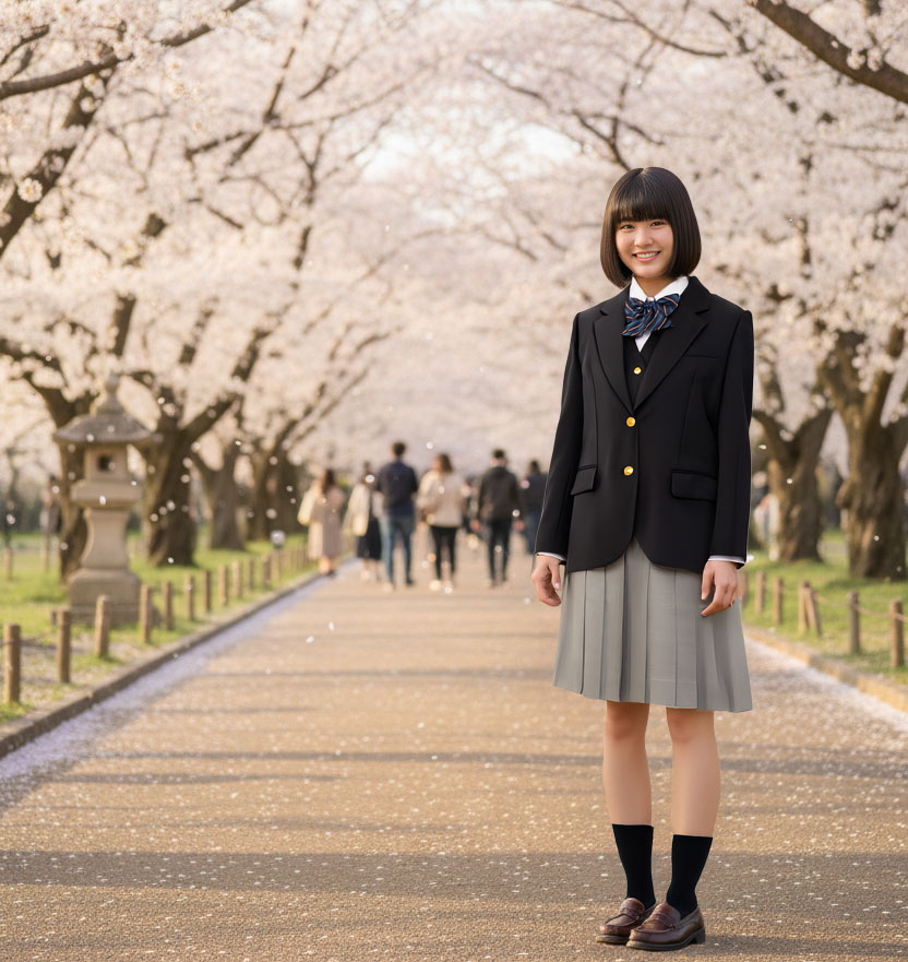 高品質な制服の着用写真