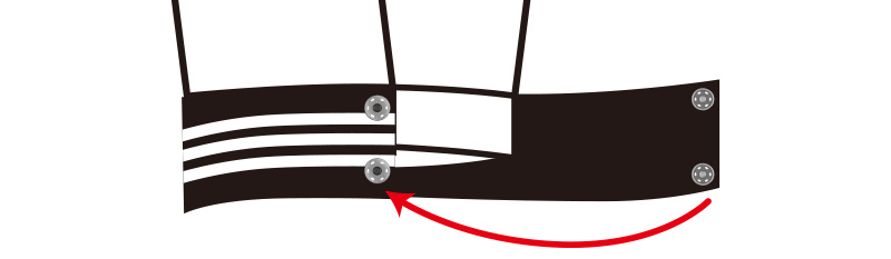 カフスの取り付け完成